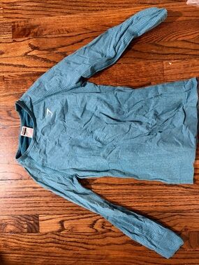 Gymshark Vital Seamless Long Sleeve Top Teal Blue Marl